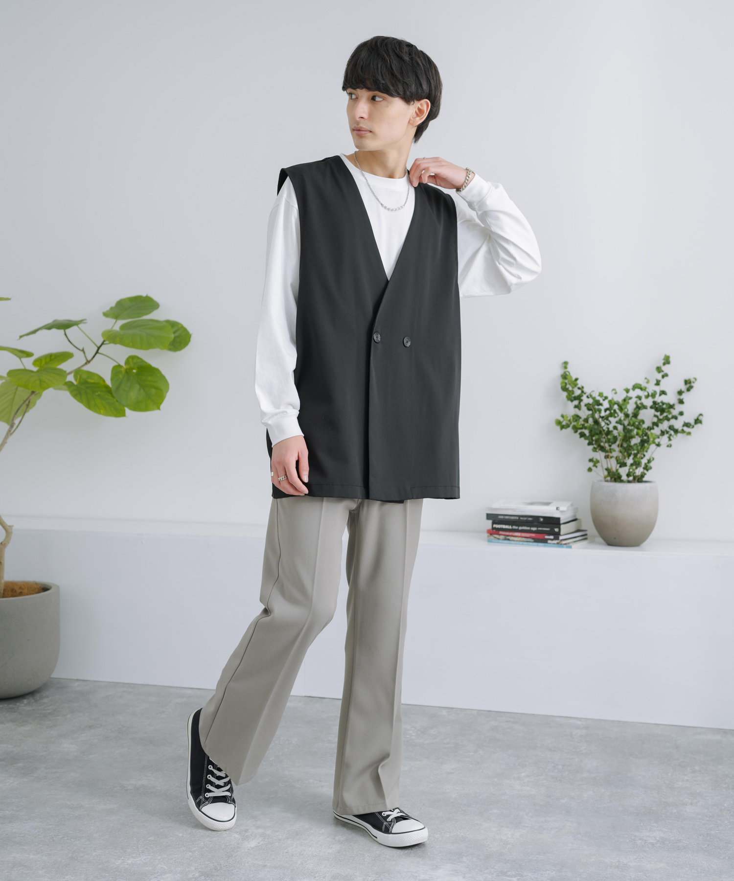 希少　Rocky Monroe 【 2WAY ボア　リバーシブルベスト 】 ロッキーモンロー Rocky Monroe テーラードベスト ダブル ジレ