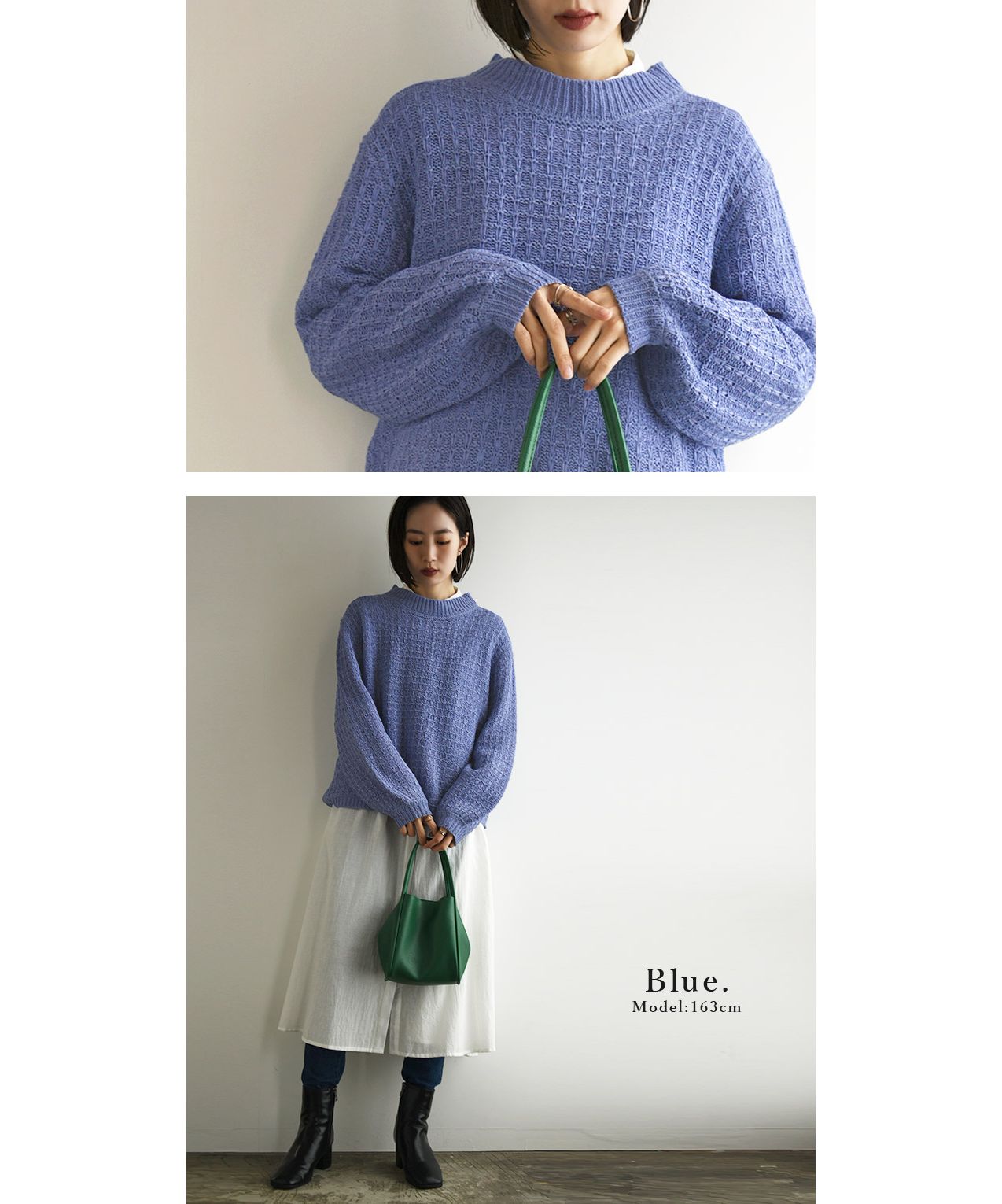売れ筋商品|||アンナ フィールド ニット&セーター レディース アウター Cardigan - dark blue アンドイット and it_ テープヤーンぷっくりスリーブニット 春