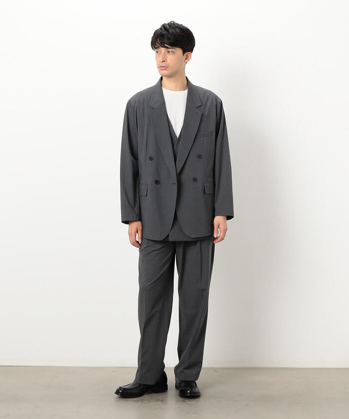 ウォッシャブル リサイクル かすりチェック トロ ダブル セットアップ COMME CA ISM｜【セットアップ対応】ウォッシャブル リサイクル