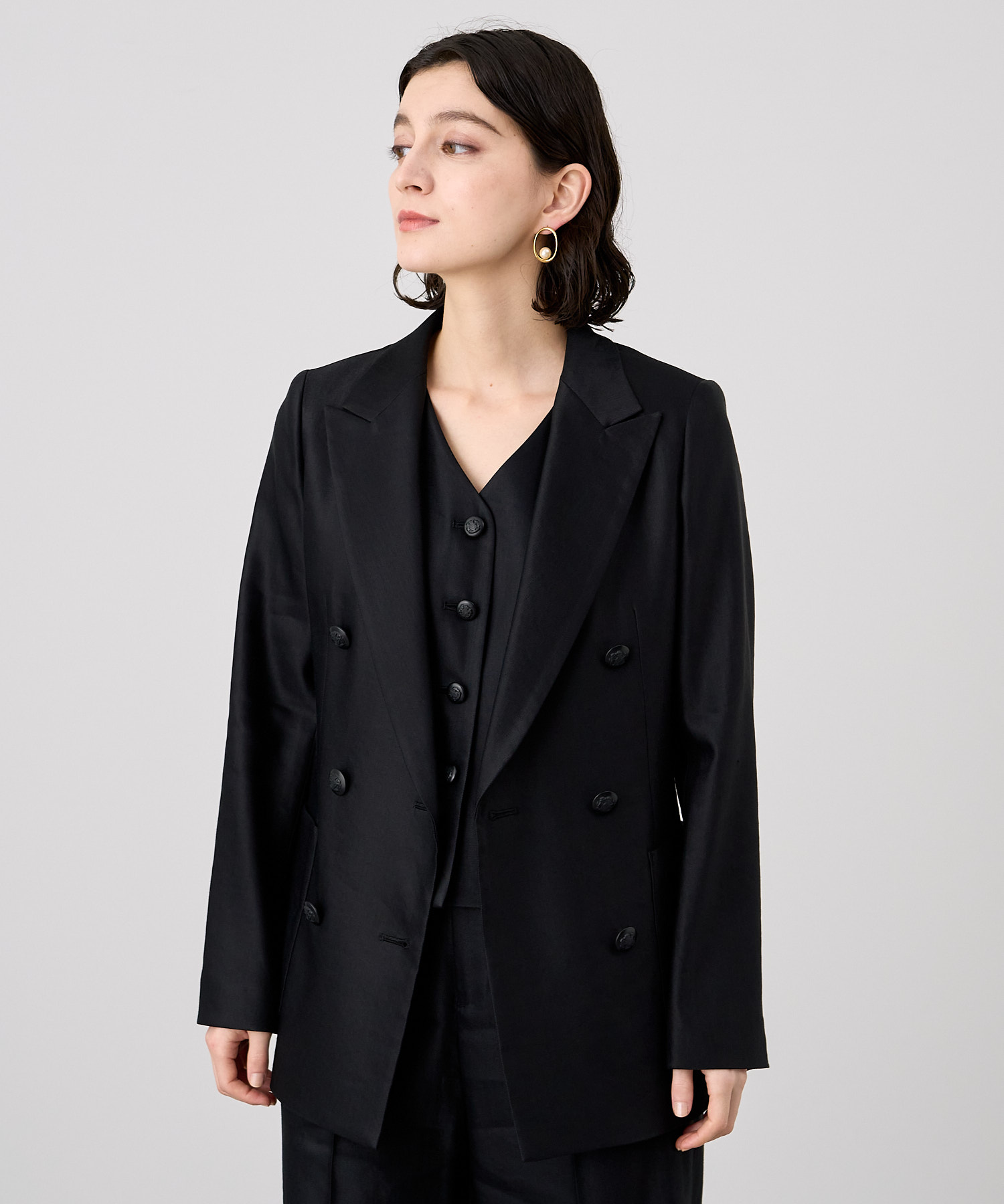 セール 40%OFF】ラミーストレッチダブル ジャケット(505159879