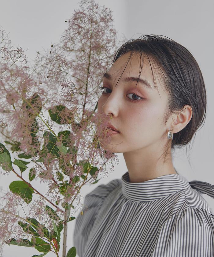 セール 10%OFF】｜美人百花4月号掲載｜バックリボンストライプ