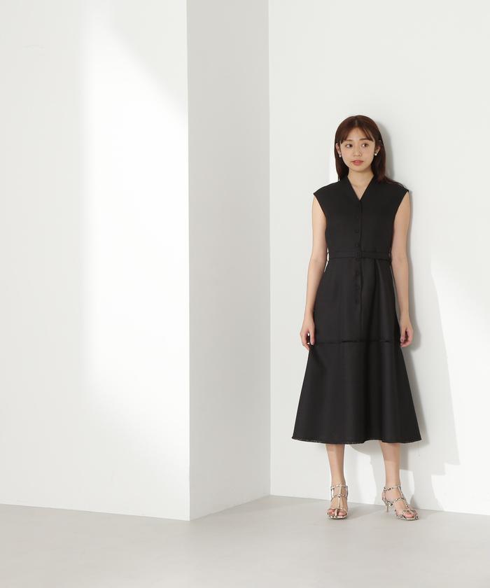 ナチュラルビューティーベーシック ブッチャー フリンジワンピース ラベンダー NATURAL BEAUTY BASIC（ナチュラルビューティーベーシック）の