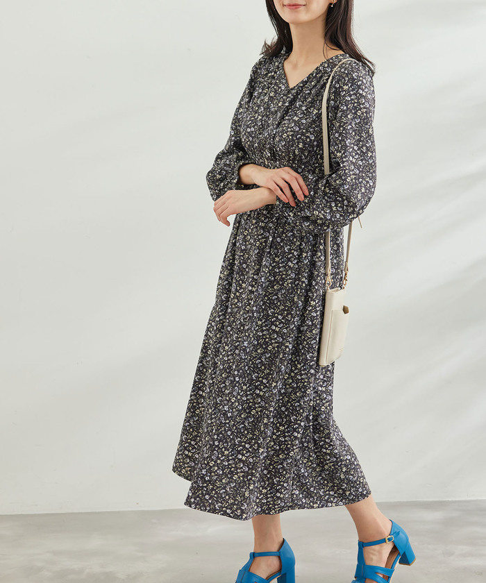 セール 60%OFF】小花柄ハイウエストワンピース(505162678