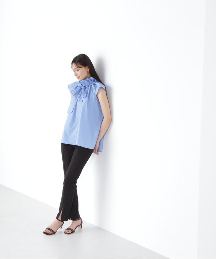 ★未使用★NATURAL BEAUTY BASICセンタースリットパンツ　黒　M セール 30%OFF】センタースリットパンツ(505164637