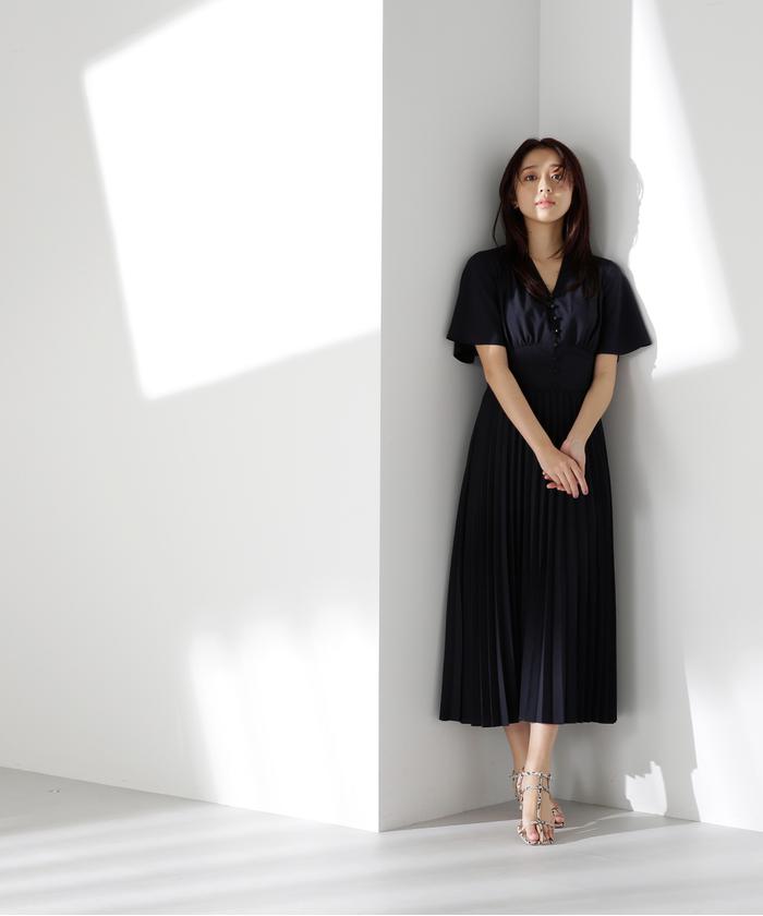 NATURAL BEAUTY BASIC ウエストマーク切替プリーツワンピースM セール 30%OFF】ウエストマーク切替プリーツワンピース