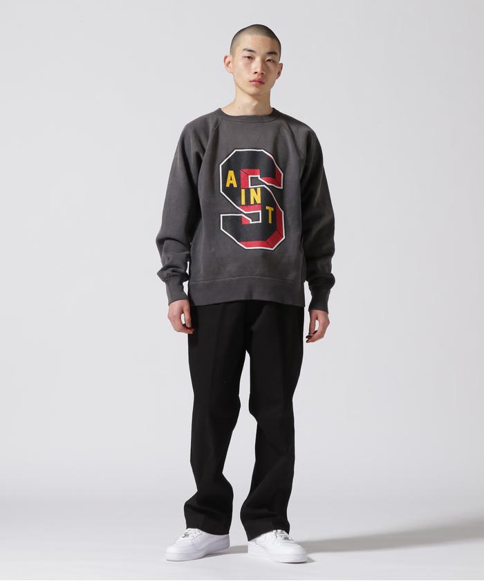 セントマイケル フェードブラック スウェット XL セットインスリーブ