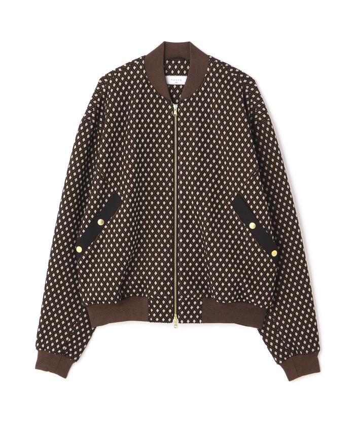 TAUPE/トープ/Diamond Pattern Bomber Jacket TAUPE/トープ/Diamond Pattern Bomber Jacket