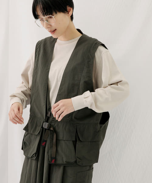 GRAMICCI×EKAL 23SS別注アクティブナイロンベスト　doors セール】『撥水』『セットアップ対応』『別注』GRAMICCI
