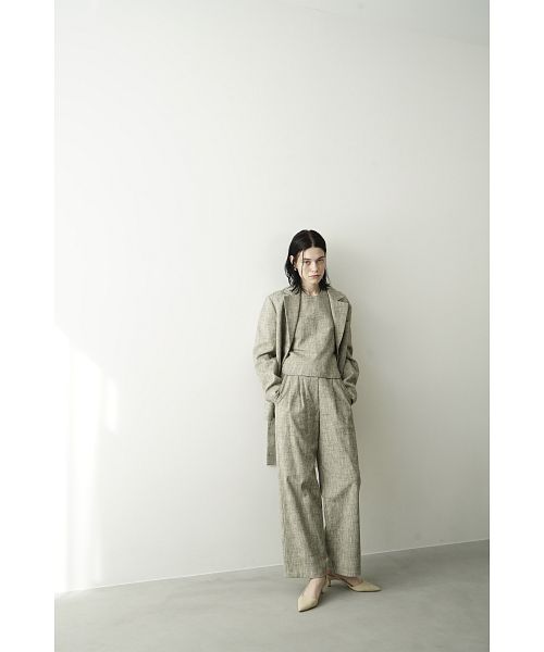 CLANE TWO TUCK KNIT TAPERED PANTS