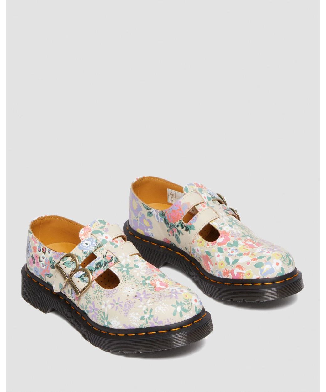 Dr. Martens 花柄　メリージェーン　ローファー　サンダル ドクターマーチン“モノトーン×フラワーモチーフ”新作シューズ