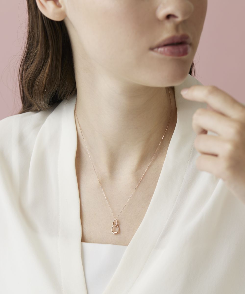 4℃ シルバー ネックレス K10 ヨンドシー 4℃ 【Sakura Limited】K10ピンクゴールド/シルバー