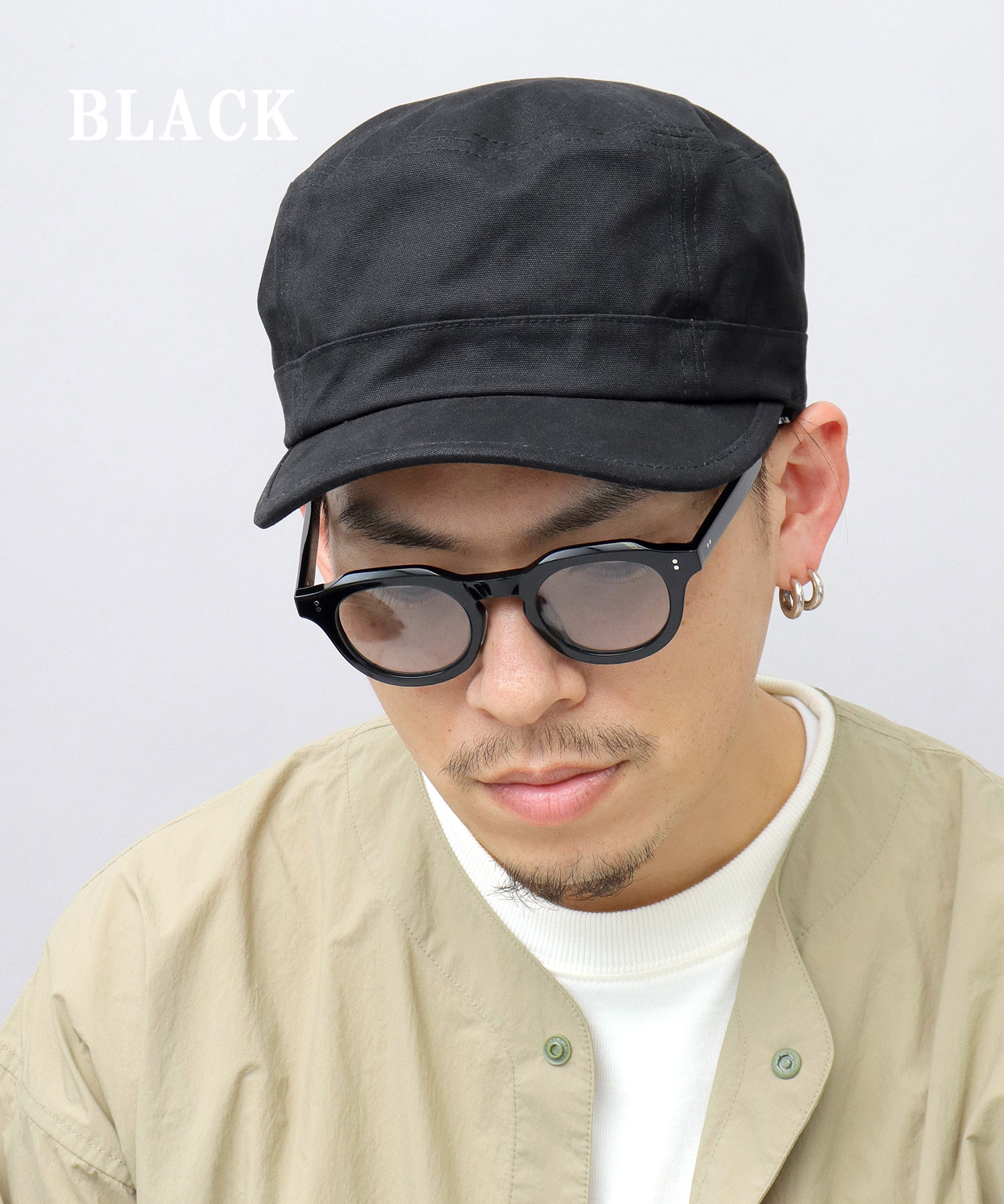 ベーシックエンチ Basiquenti キャンバス ショートバイザー