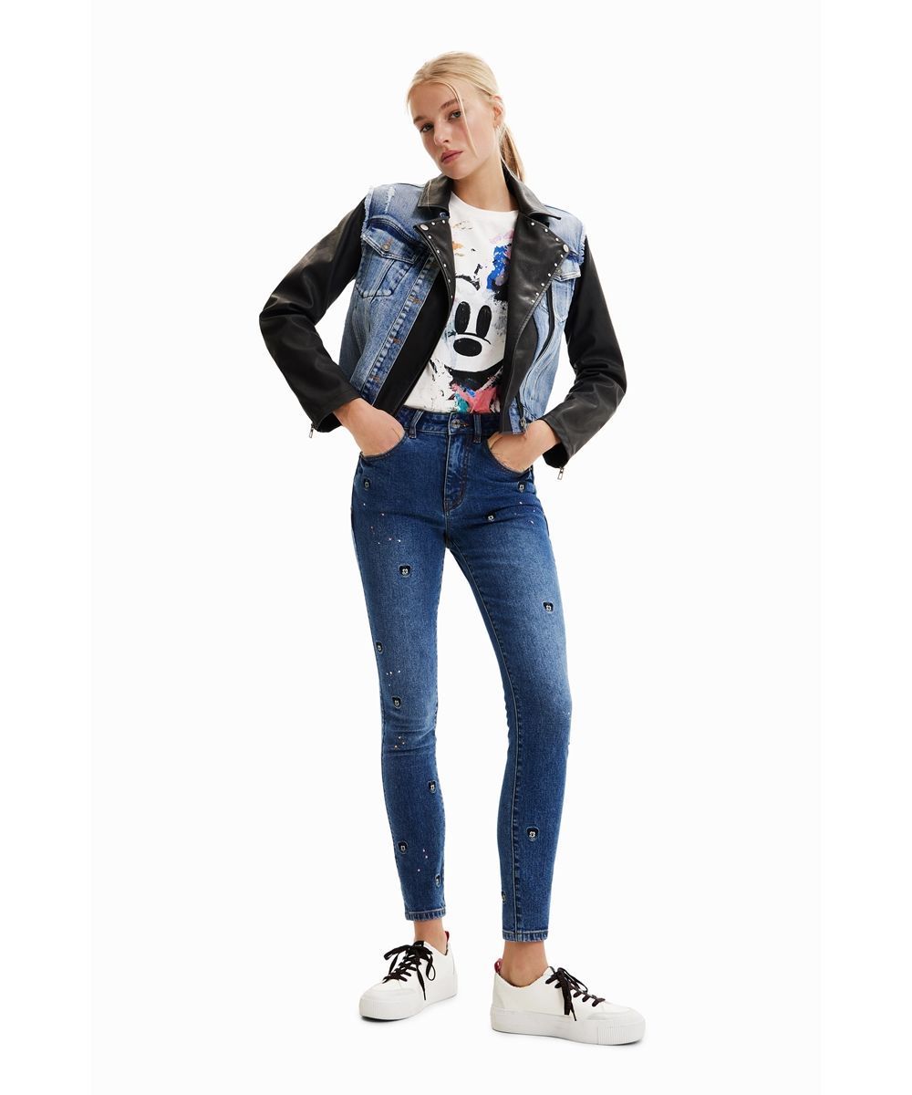 【美品】Desigual. デシグアル　ミッキー　デニムジャケット　Gジャン デシグアル Desigual デニムジャケット MICKEY （ブルー