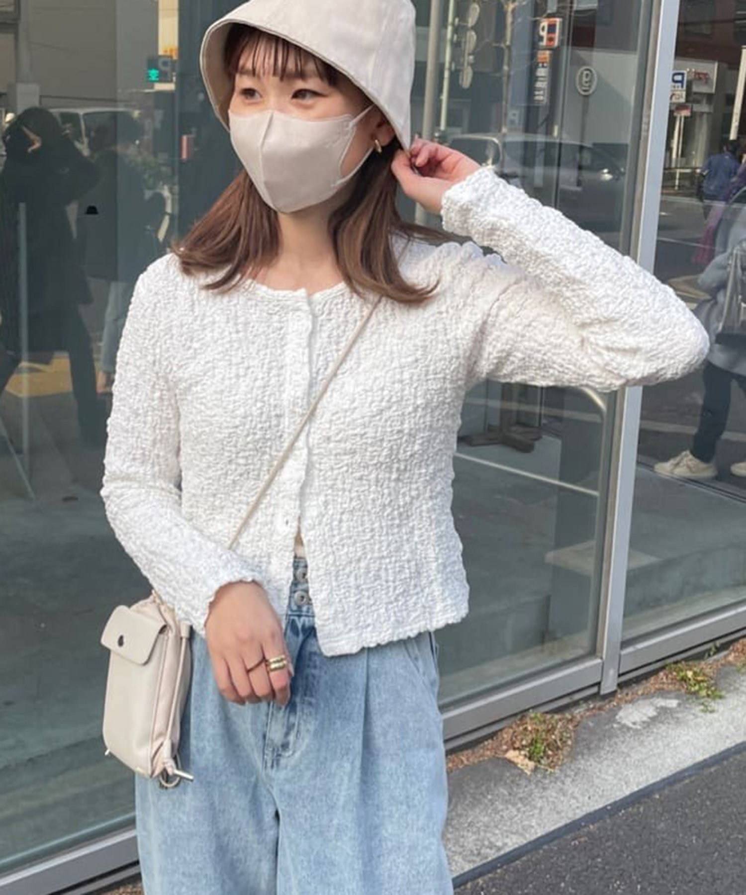 セール 40%OFF】クシュクシュジャガードカーディガン(505157918