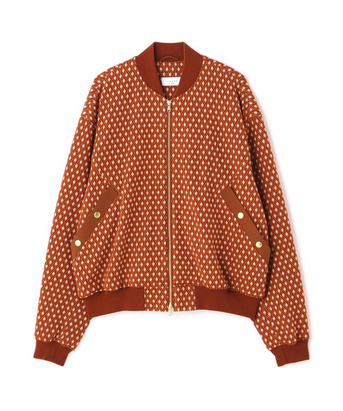 TAUPE/トープ/Diamond Pattern Bomber Jacket