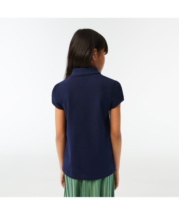 クーポン】ラコステ LACOSTE GIRLS スカラップカラー ミニピケ
