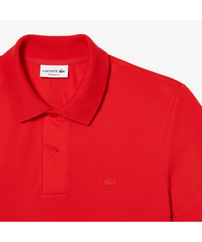 LACOSTE ラコステ 同色ロゴ レギュラーフィット ムーブメントポロシャツ セール】 レギュラーフィット ラコステムーブメントポロシャツ