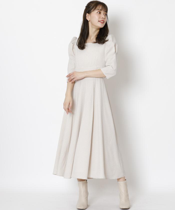 CUPSHE/スウィートハート ネックライン ギンガム ワンピース CUPSHE/スウィートハート ネックライン ギンガム ワンピース