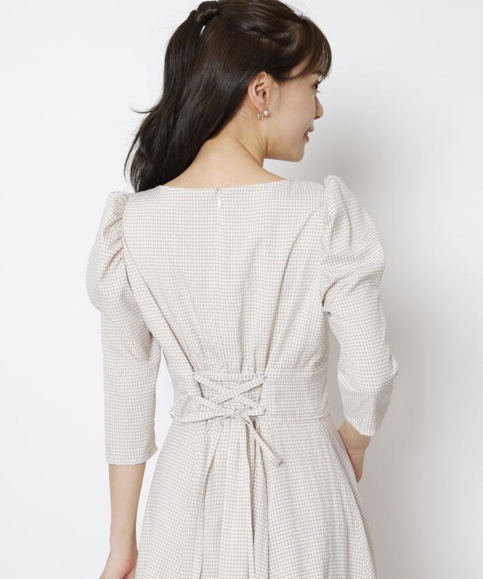 セール 50%OFF】サーキュラーギンガムチェックワンピース