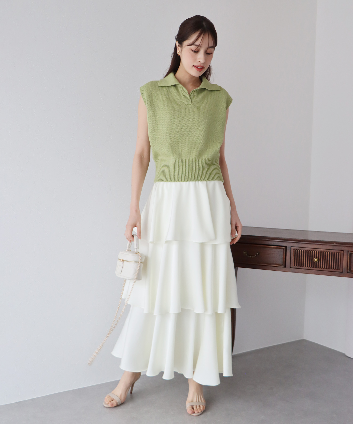 極美品Ted BakerVELVEY パフスリーブ ニット ドレスベイビーブルー Oggi掲載】パフスリーブワッフルニット | NATURAL BEAUTY BASIC
