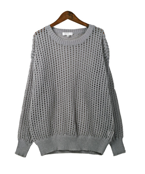 ラグスタイル LUXSTYLE メッシュクルーネックニット/ニット