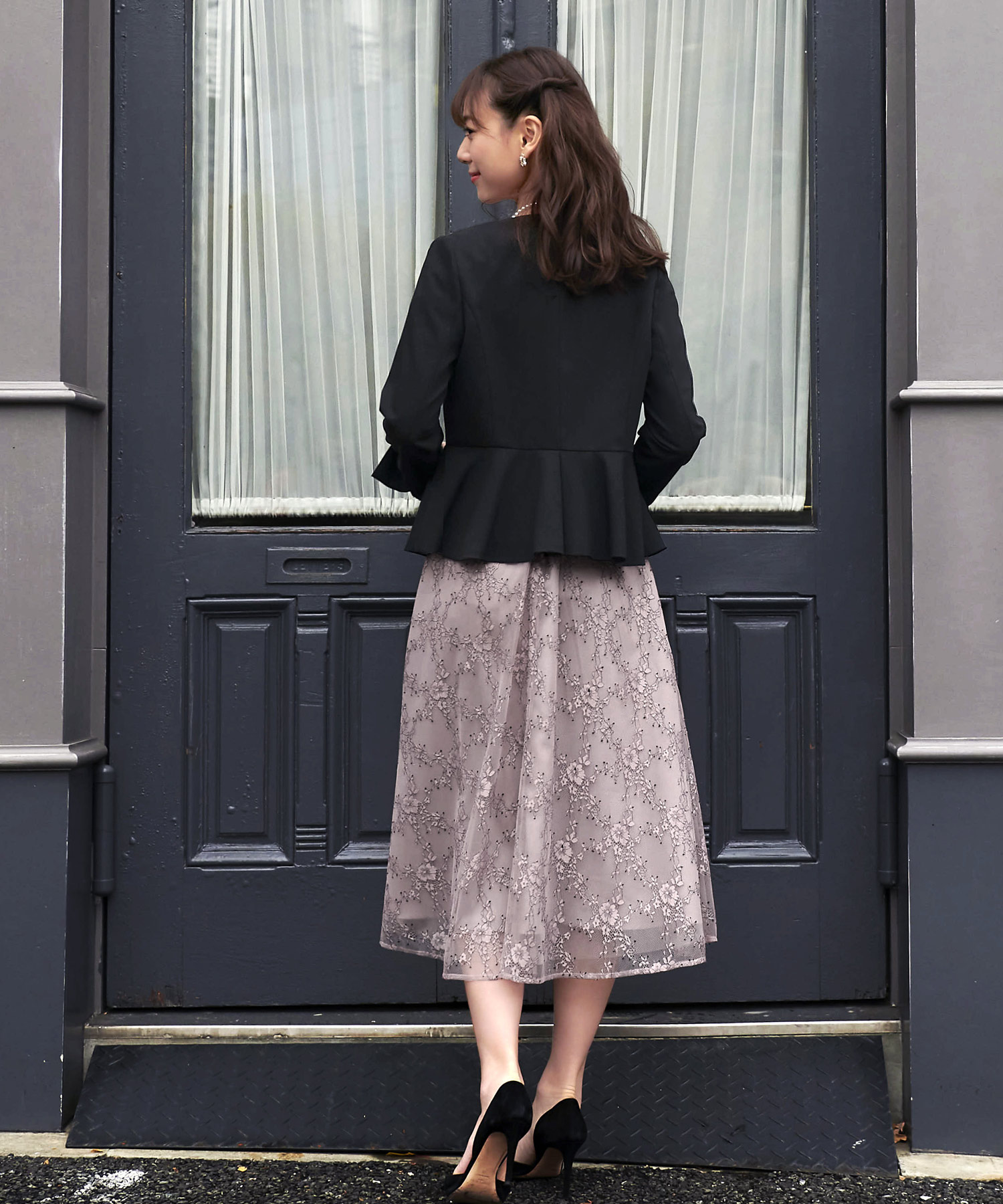 贅沢品 ルイルエブティック ペプラムジャケット BOUTIQUE RUIRUE スーツ・フォーマル・ドレス