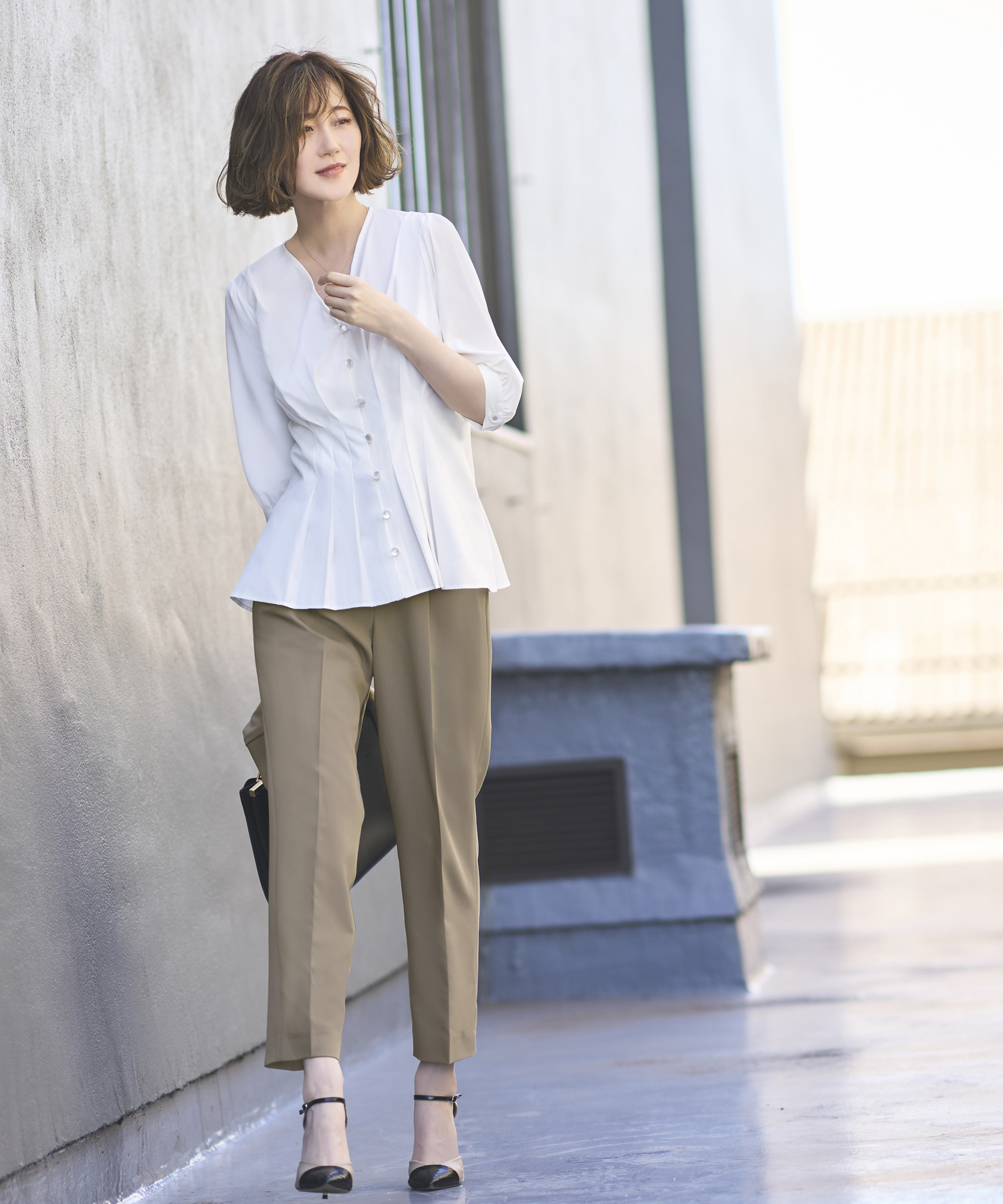 RUIRUE BOUTIQUE セットアップ タック・ペプラムジャケット