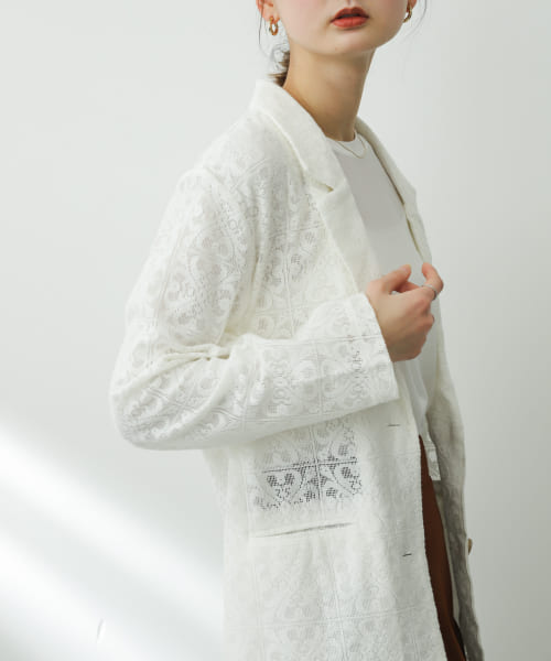 vintageレースジャケット セール 60%OFF】レーステーラードジャケット(505176716