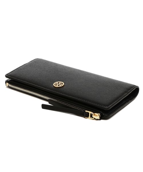 black TORY BURCH ROBINSON LEATHER WALLET (87161_001)