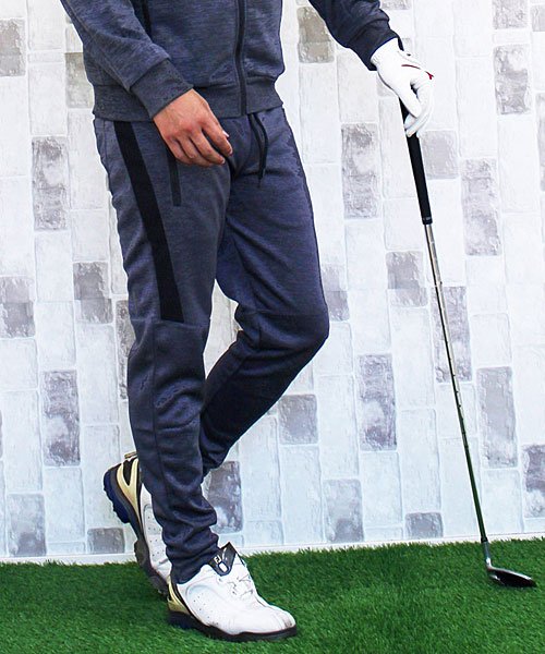 ゴルフパンツ ジョガーパンツ メンズ ストレッチ ゴルフウェア ジャージ サイドライン スポーツウェア スウェットパンツ イージーパンツ(504509393)  トップイズム(TopIsm) d fashion
