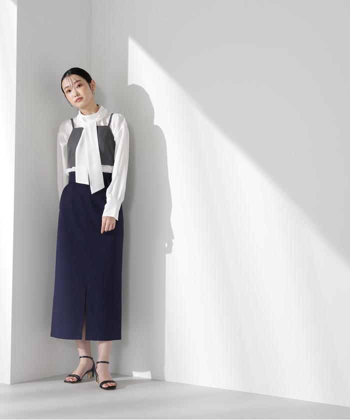 NATURAL BEAUTY BASIC｜シアーボウタイブラウス | Rakuten
