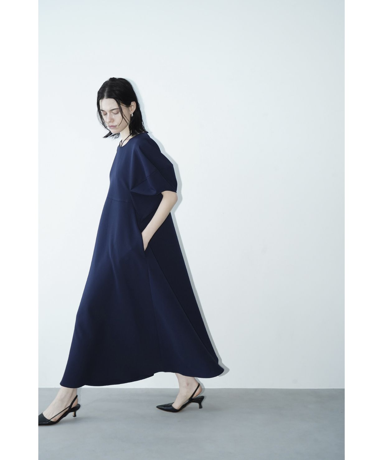 ★IVE レイ着用★ LARTIGENT L15 BALLOON ONE-PIECE 2色 セール 30%OFF】NECK RIBBON LANTERN SLEEVE ONE PIECE