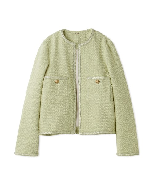 セール 50%OFF】パッチポケット金ボタンショートツイードジャケット
