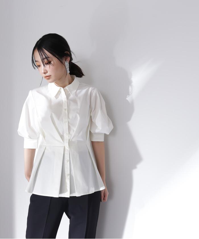 NATURAL BEAUTY BASIC - 【NATURAL BEAUTY BASIC】ウエスト切替タックシャツ ウエスト切替タックシャツ(505186878) | ナチュラルビューティー