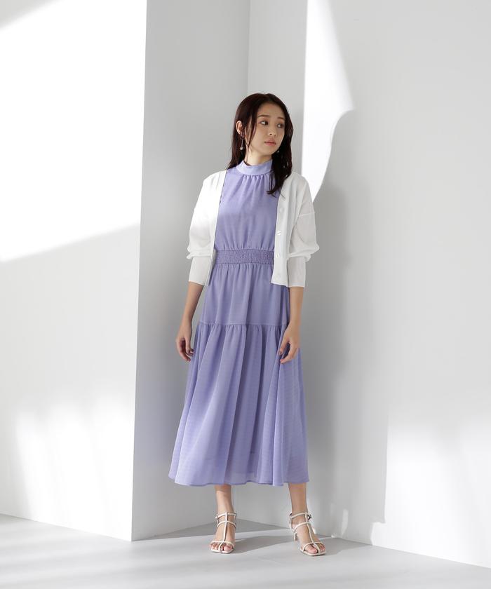 ■BURBERRY■ハイネック ウールワンピース Graphpaper (グラフペーパー) Washable Wool High Neck Dress