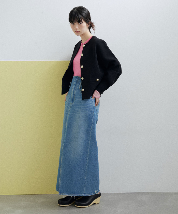 セール】【サステナブル・WEB限定】コクーンスリーブニット
