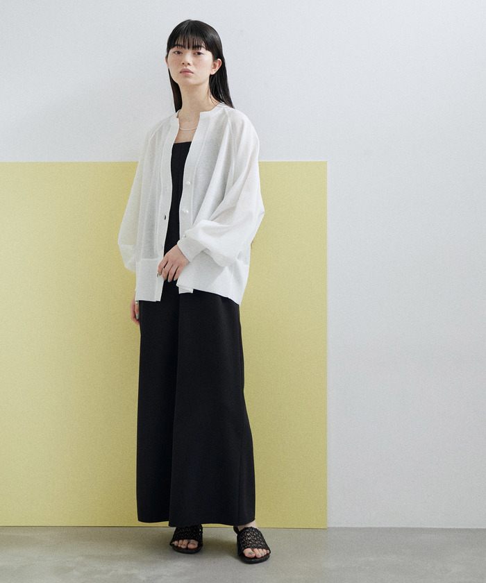 WEB限定】キーネックシアーカーディガン|ADAM ET ROPE'(アダム