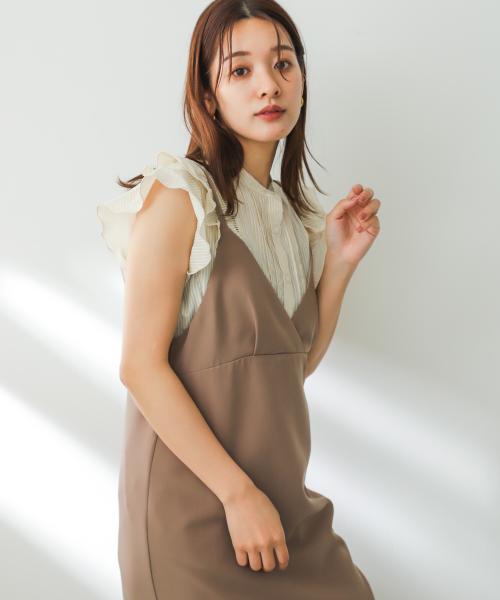 ヴァストランド 美品
オリーブグリーン テント キャンプ用 アシンメトリーハイウエストタイトスカート[AA35-25B109]｜URBAN