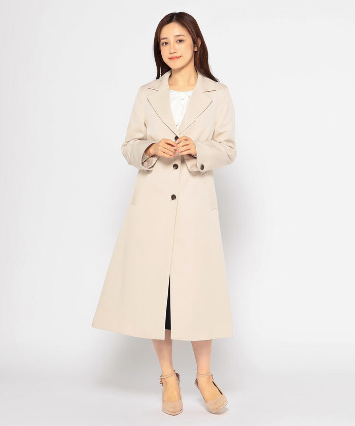 値下げ ミッシュマッシュ MISCH MASCH チェスターコート ピンク セール】ミッシュマッシュ MISCH MASCH ビジュー付フレアロング