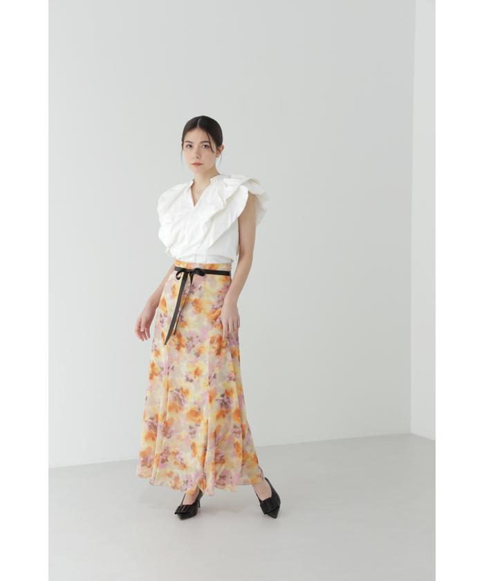 セール 50%OFF】◇タフタフリルブラウス(505177726) | ジル