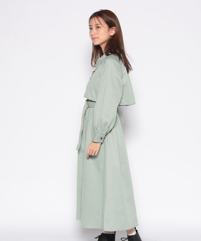 セール 40%OFF】TCツイルトレンチワンピース(505179309