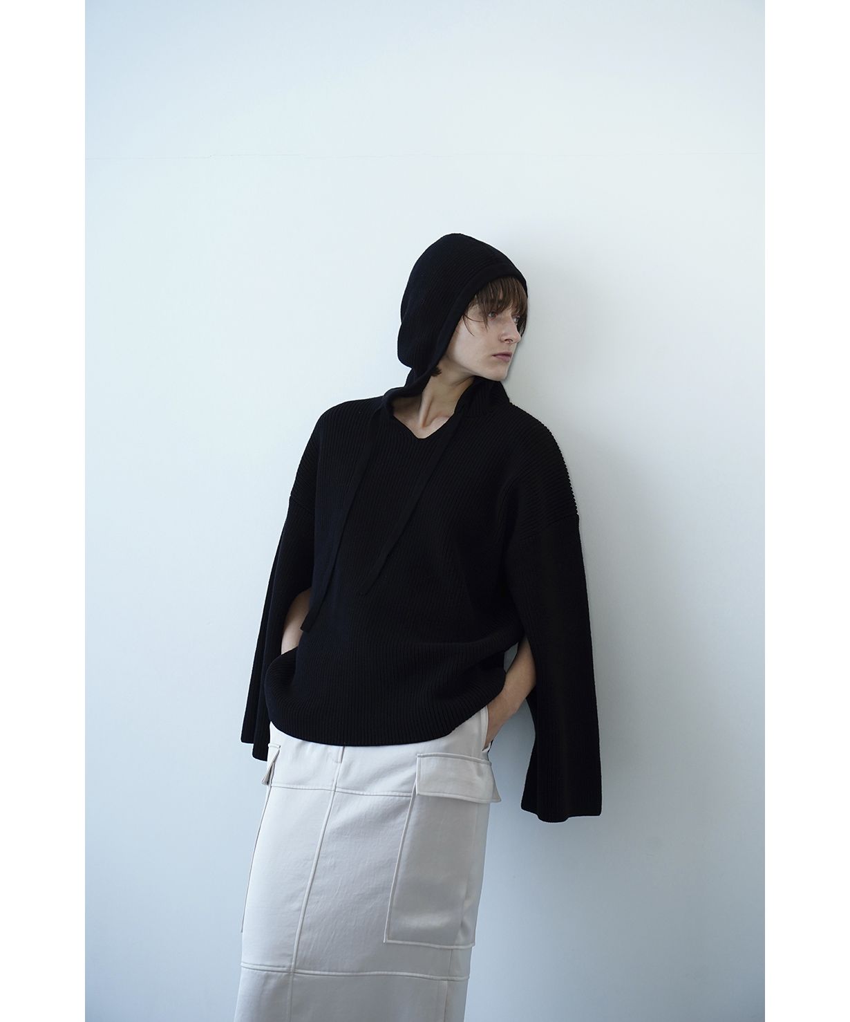 セール 40%OFF】WIDE HOOD KNIT TOPS(505181955) | クラネ(CLANE