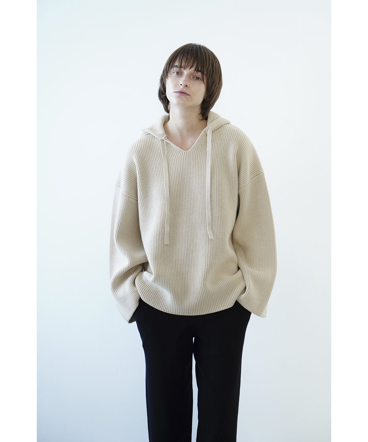 セール 40%OFF】WIDE HOOD KNIT TOPS(505181955) | クラネ(CLANE