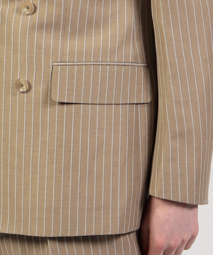 セール】リネンウール ダブルブレステッド6Bスーツ Dormeuil
