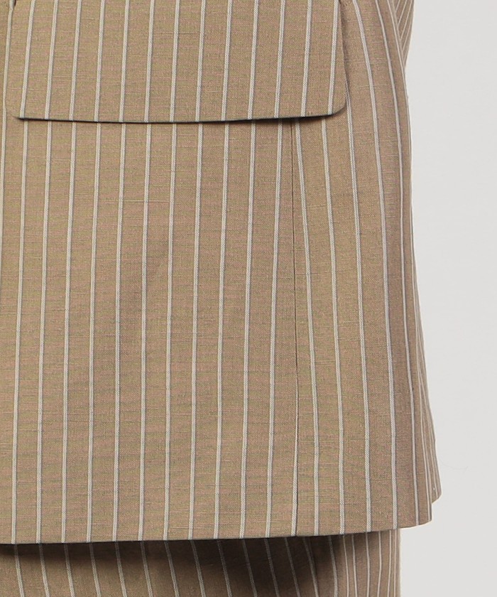 セール】リネンウール ダブルブレステッド6Bスーツ Dormeuil