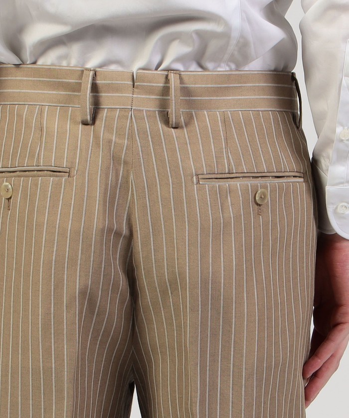 セール】リネンウール ダブルブレステッド6Bスーツ Dormeuil