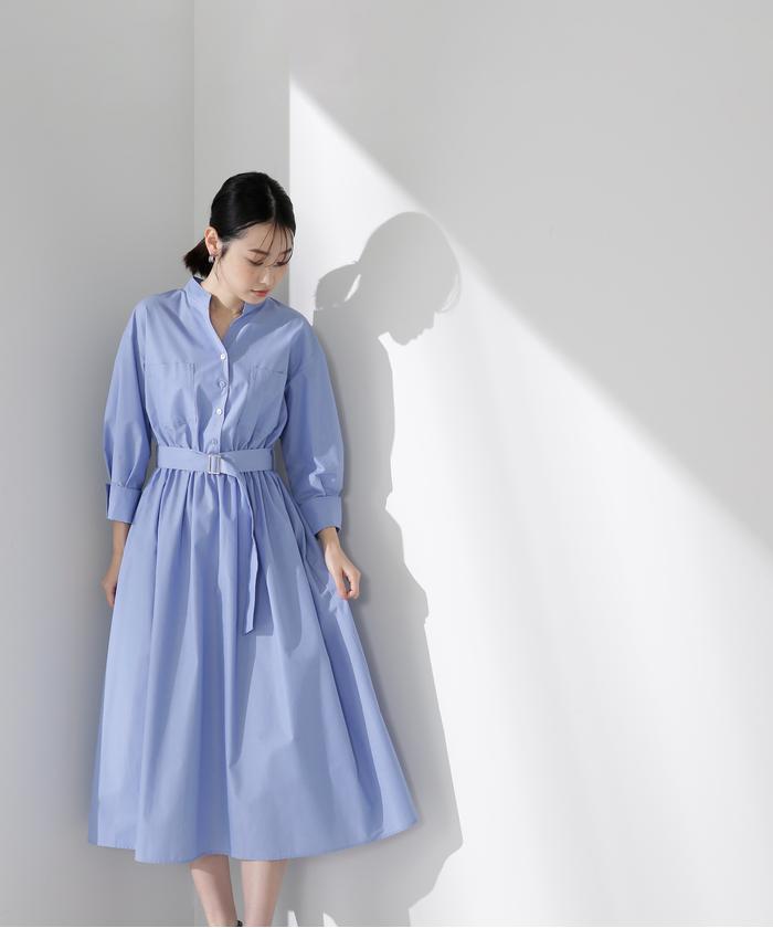ダブルポケットフォルムワンピース NATURAL BEAUTY BASIC セール 30%OFF】ブッチャーダブルポケットワンピース(505218227