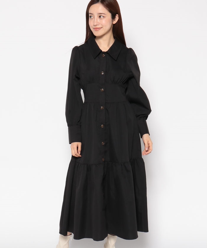 クーポン】【セール 40%OFF】【2023SS】開襟シャツワンピース
