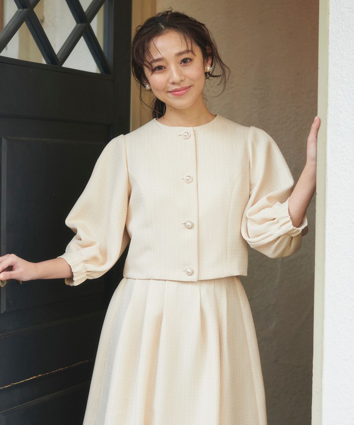 セール 30%OFF】【セットアイテム】ツイードパフスリーブ