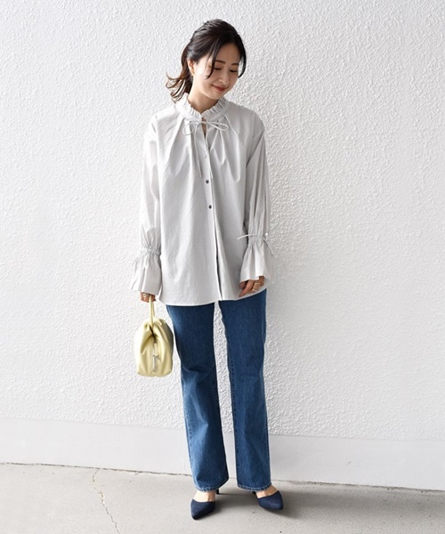 極美品✨シップス ブロード ストライプ キャンディ スリーブ